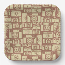 Vintage Camera Pattern in Brown Colours
