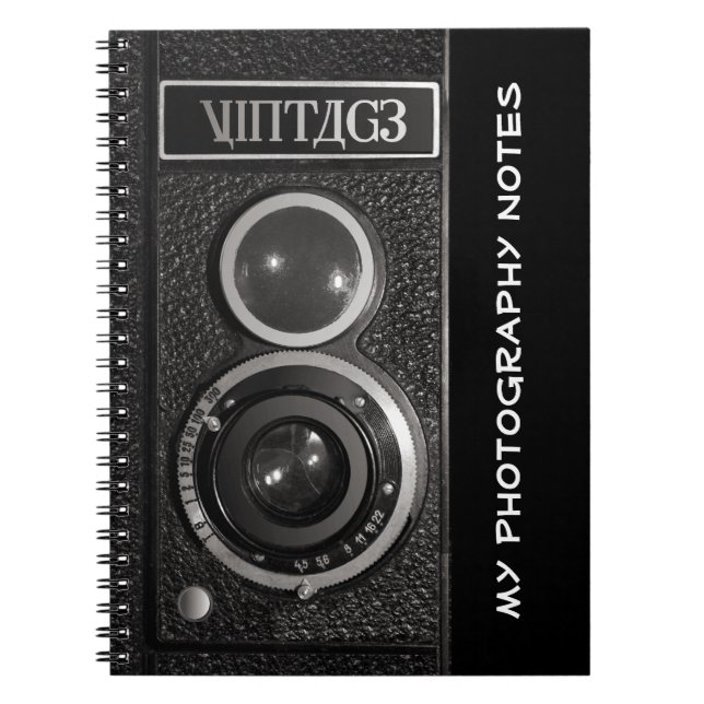 Vintage Camera Photographers Notebook (Front)