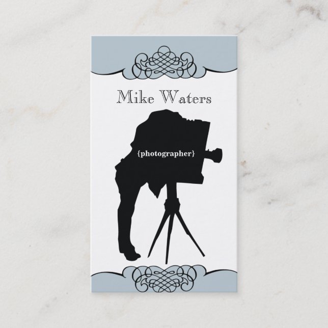Vintage Camera Photography Business Card (Front)