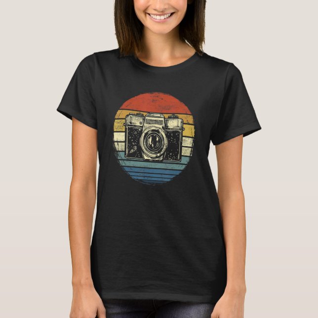 Vintage Camera Photography  Retro Photographer T-Shirt (Front)