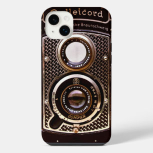 Vintage camera rolleicord art deco iPhone 14 plus case