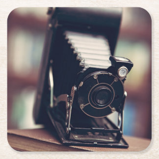 Vintage Camera Square Paper Coaster