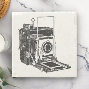 Vintage Camera Stone Coaster