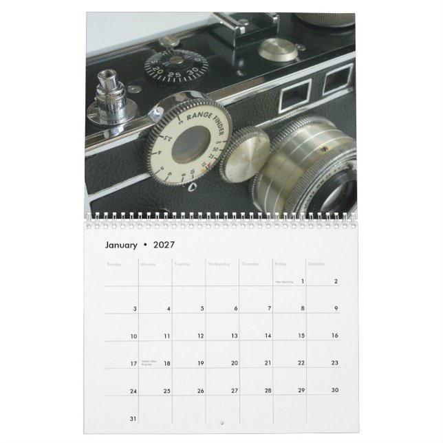 Vintage Cameras Calendar 2013 (Jan 2027)