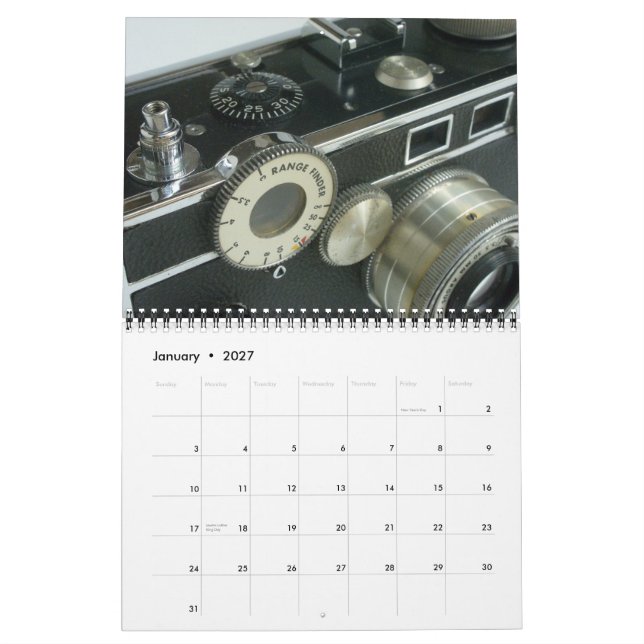 Vintage Cameras Calendar 2014 (Jan 2027)