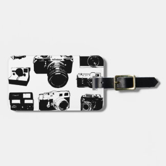 vintage cameras luggage tag