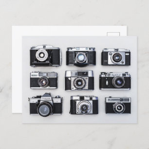 Vintage Cameras Retro Old Classic Postcard