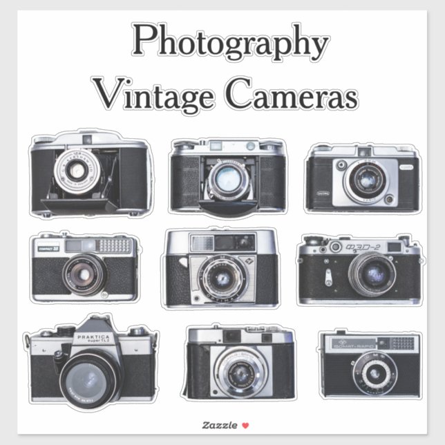 Vintage Cameras Set  (Sheet)
