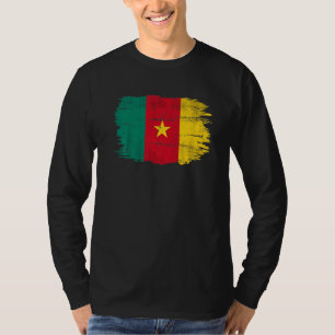 Vintage Cameroon Flag For Cameroonian T-Shirt