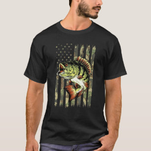 Vintage Camo American Flag Fishing Fisherman Men B T-Shirt
