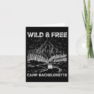 Vintage Camp Bachelorette Party Matching Wild Retr Card
