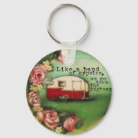 Vintage Camper and Roses