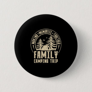 Vintage Camper Camp Family Camping Trip 2025 Match 6 Cm Round Badge
