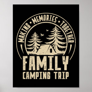 Vintage Camper Camp Family Camping Trip 2025 Match Poster