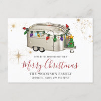 Vintage Camper Trailer Christmas Holiday
