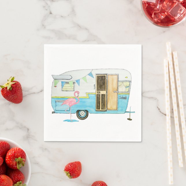 Vintage Camper Trailer Napkins (Insitu)