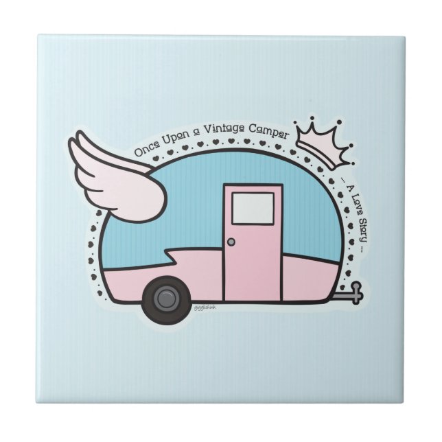 Vintage Camper Trailer Tile (Front)
