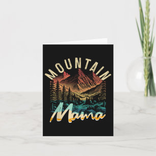 Vintage Camping Hiking Mountain Mama Retro Adventu Card