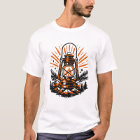 Vintage Camping Lantern T-Shirt | Retro Outdoor Ad