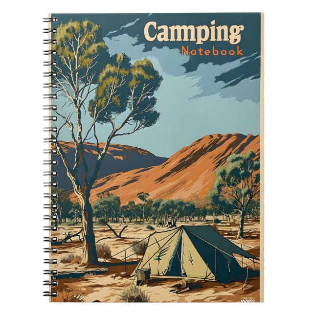 Vintage Camping Outback Australia Notebook (Front)