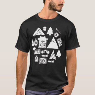 Vintage Camping Toolkit illustration T-Shirt