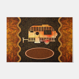 Vintage Camping Truck Doormat, Camping Decor Doormat