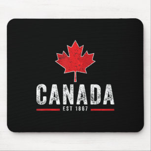 Vintage Canada Est 1867 Patriotic Proud Canadian M Mouse Pad