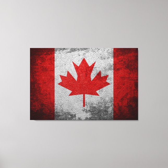 Vintage Canada Flag Canvas Print (Front)