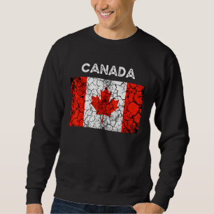 Vintage Canada Flag Maple Leaf Men Women Sweatshirt