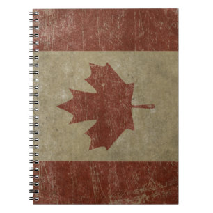 Vintage Canada Flag Spiral Notebook
