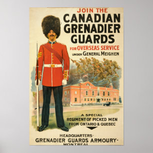 Vintage Canadian Enlistment poster