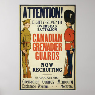 Vintage Canadian Enlistment poster