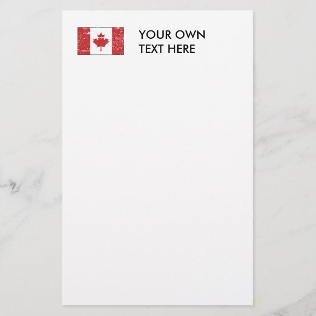 Vintage Canadian Flag Stationery (Front)