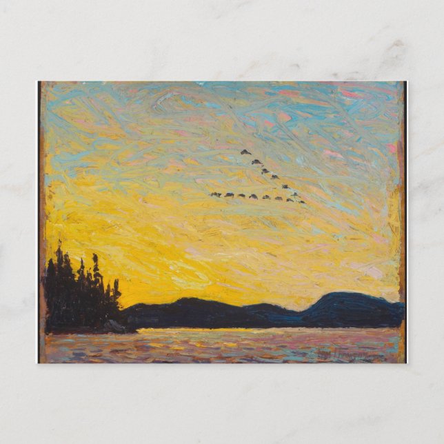 Vintage Canadian Landscape Painting by Tom Thomson Postcard (Front)