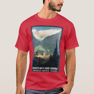 Vintage Canadian Pacific Rockies Chateau Lake Loui T-Shirt