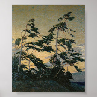 Vintage Canadian Painting Tom Thomson Pine Island Poster