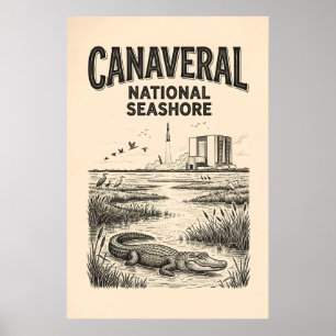 Vintage Canaveral National Seashore Poster