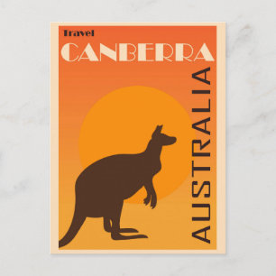 Vintage Canberra Australia Kangaroo Travel Postcard
