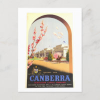 Vintage Canberra Australia Travel Poster