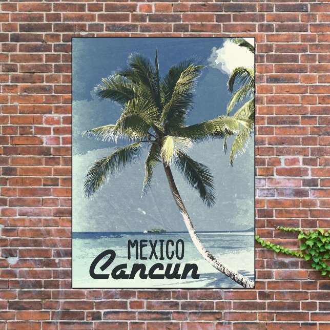 Vintage Cancun Mexico Travel Adventure Poster (Creator Uploaded)