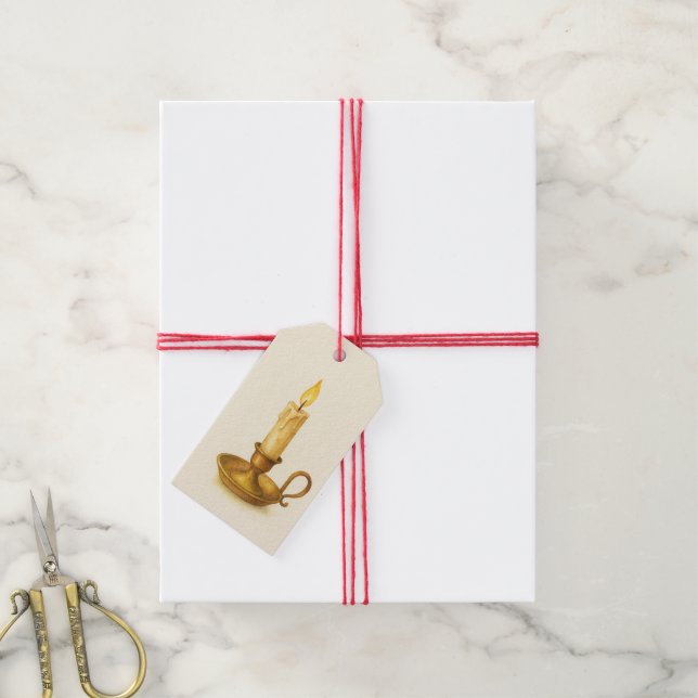 Vintage Candlelight Gift Tags (With Twine)