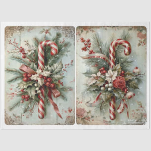 Vintage Candy Canes Tissue Paper