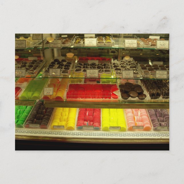 Vintage Candy Store Postcard (Front)