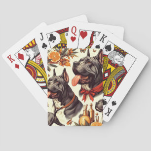 Vintage Cane Corso Illustration Playing Cards
