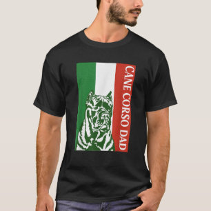 Vintage Cane Corso Italiano Dad Dog Italy Flag T-Shirt