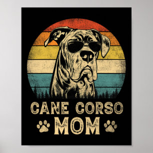 Vintage Cane Corso Mum Dog Lovers Mother's Day Poster