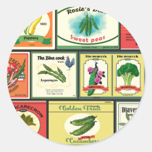 Vintage canned goods-Vegetables labels