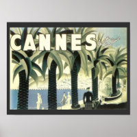 Vintage Cannes Travel Advertisement