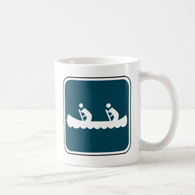 Vintage Canoe Sign Coffee Mug (Right)