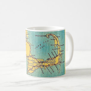 Vintage Cape Cod Map Mug